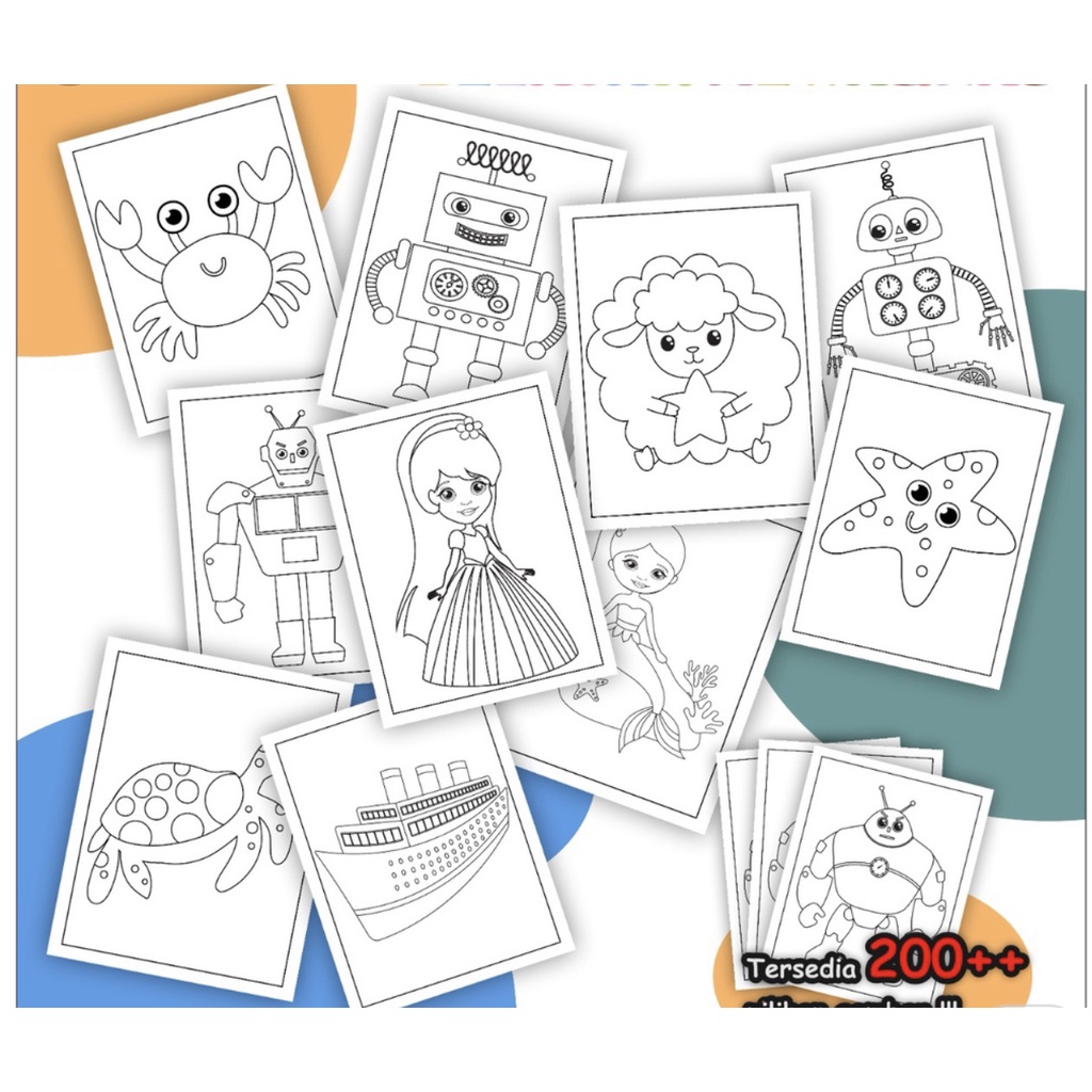 

KERTAS MEWARNAI/ COLOURING SHEET A3 SUPER BESAR 42cmx 28cm