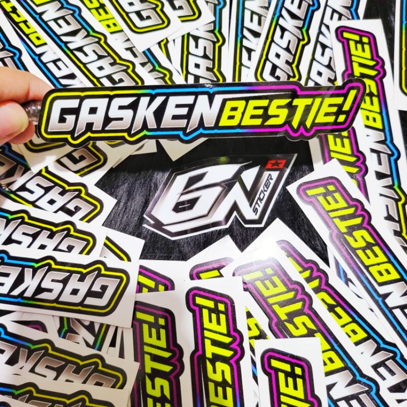 stiker viral sticker kata2 Gasken Bestie
