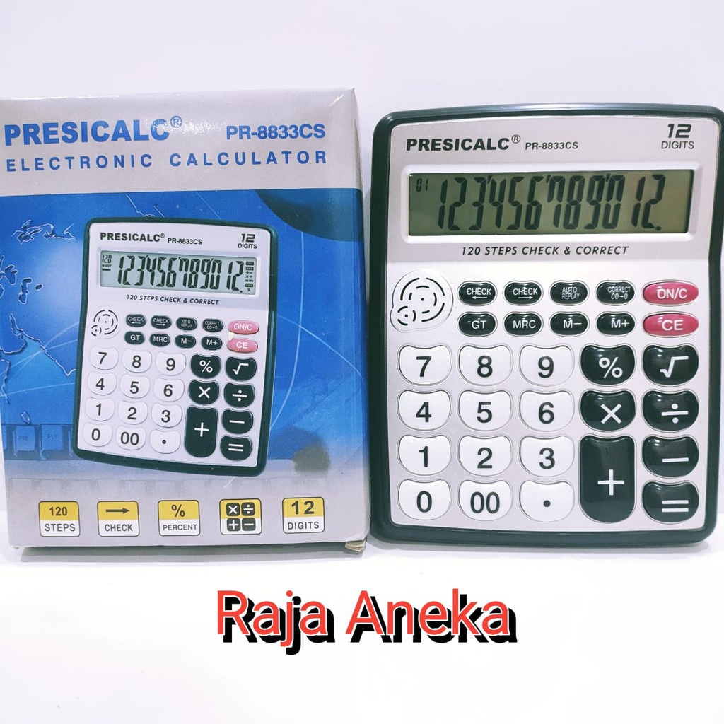 

KALKULATOR PRESICAL PR 8833 CS CEK ULANG RECHECK CORRECT FUNCTION 120 STEPS CALCULATOR OFFICE KANTOR