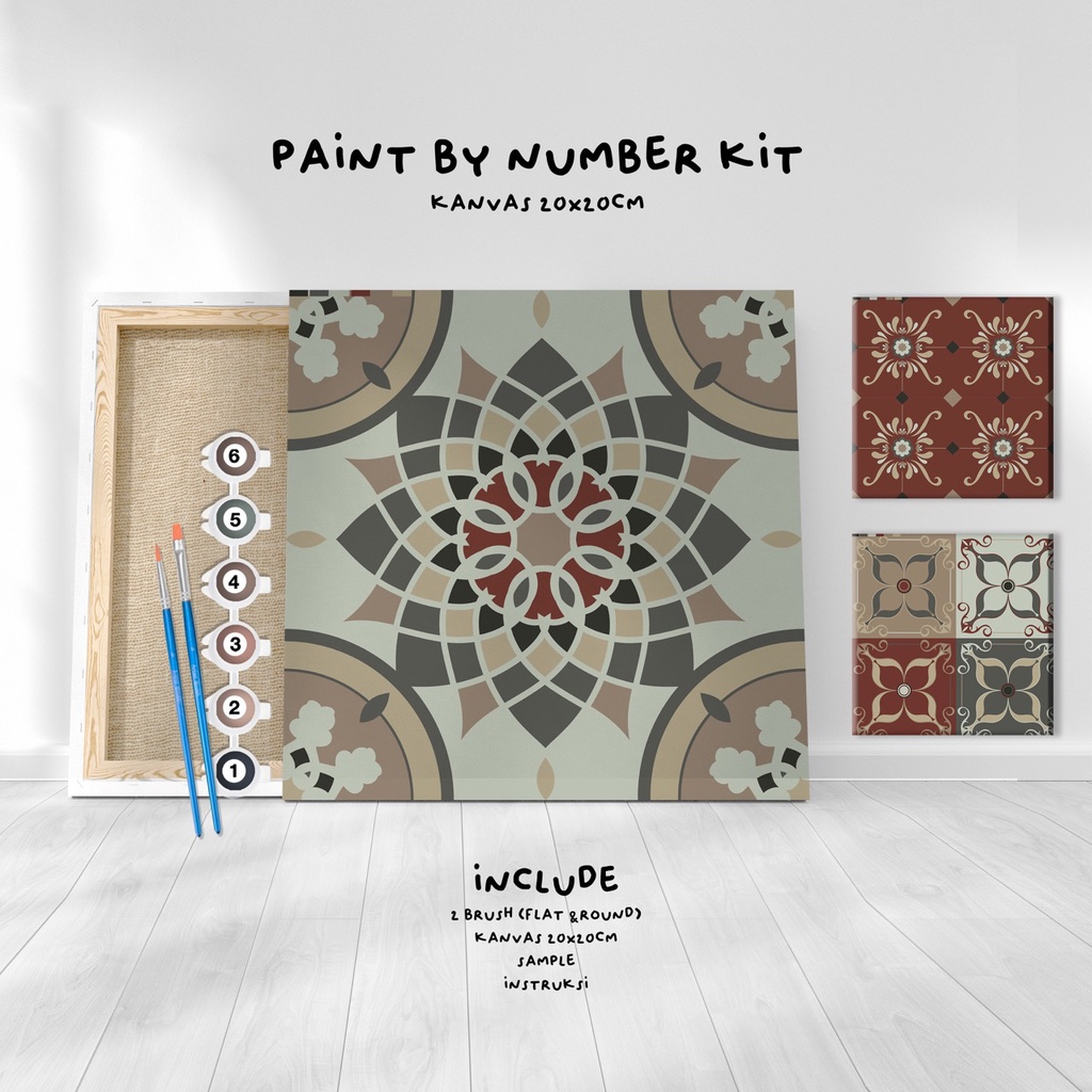 

Paint by Number KIT tile series Kanvas 20x20cm