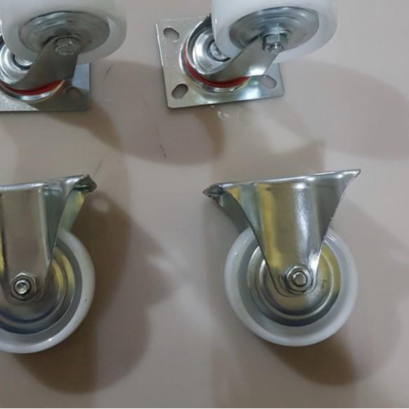 Roda nilon 4 inch hidup mati / roda etalase / roda troli