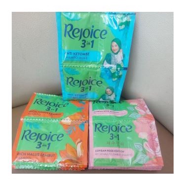 Rejoice Sachet Shampoo Sampo RICH / HIJAB / KOREAN ROSE EDITION Renceng 24 pcs