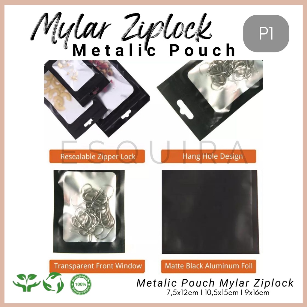 Mylar Ziplock / Metalic Pouch / Pouch Serbaguna 10 pcs P1-12,15,16