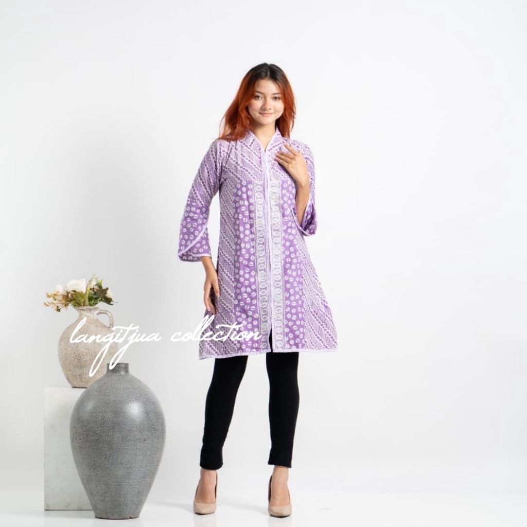 LANGITJUA BATIK SOLO | SAMITHA 01 TUNIK BATIK PASTEL BUSUI FRIENDLY