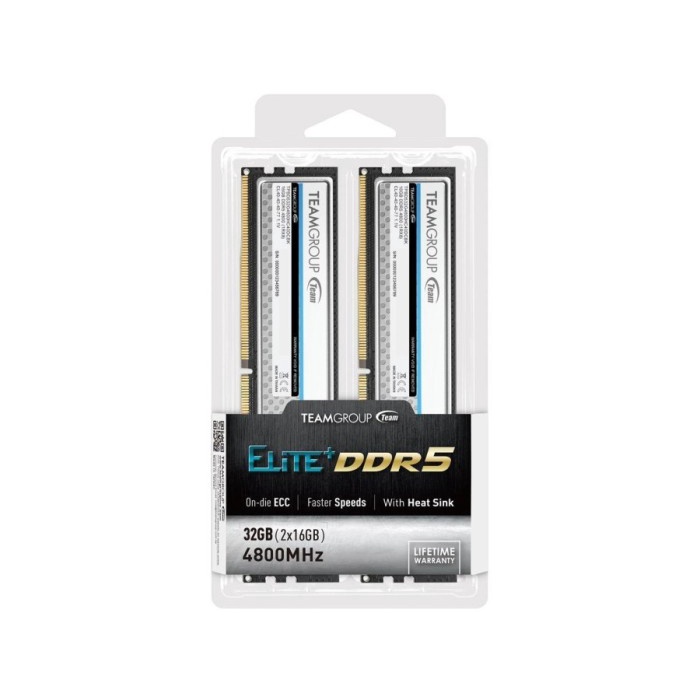 RAM PC Team Elite PLUS DDR5 32GB (2x16GB) 4800Mhz Silver