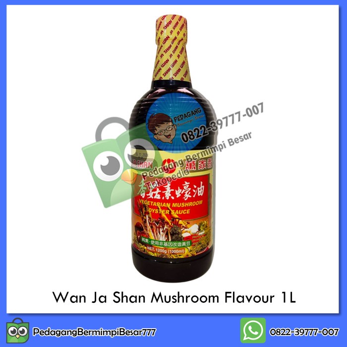 

WAN JA SHAN SAUS TIRAM 1L VEGETARIAN MUSHROOM OYSTER SAUCE