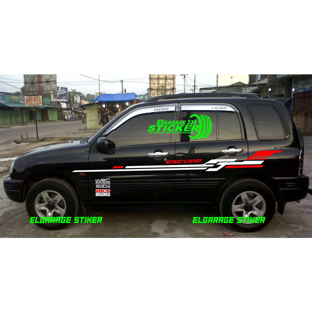 Stiker mobil suzuki escudo cutting stiker list body mobil escudo stiker striping variasi mobil escud