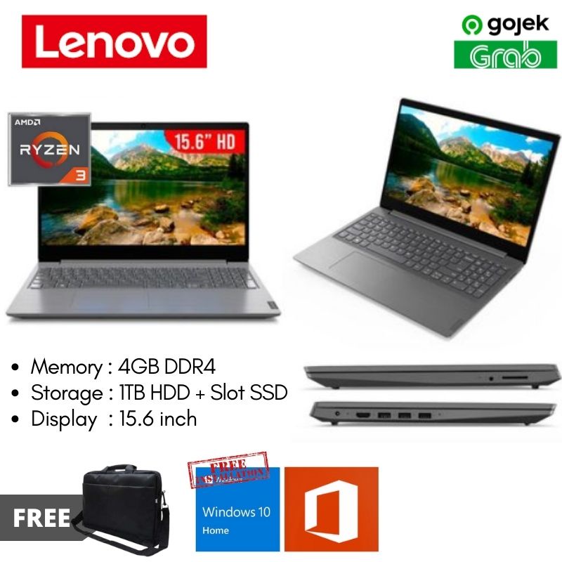 PROMO LAPTOP LENOVO AMD - IP V15ADA AMD Ryzen 3 Ram 4GB HDD 1000GB AMD RADEON 15 Inch New