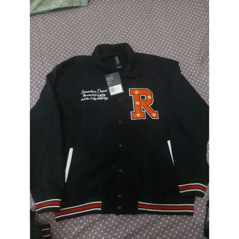 Roughneck Varsity Jacket Black Star R