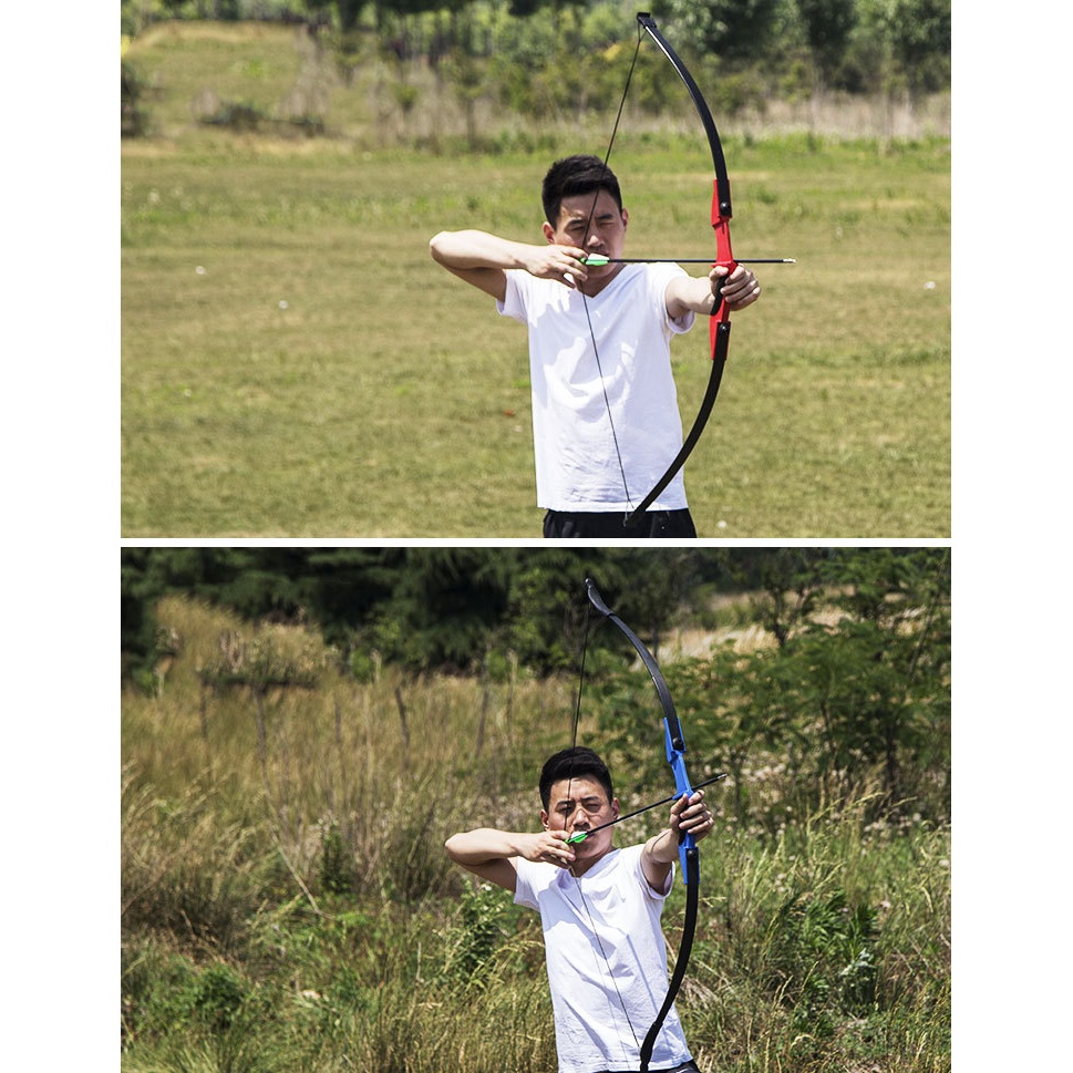WoSport Busur Panah Powerful Straight Archery Bow - Black - 7RSE56BK