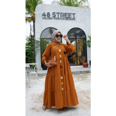 Maxi Dress Renda Full Kancing | Namara Rainbow