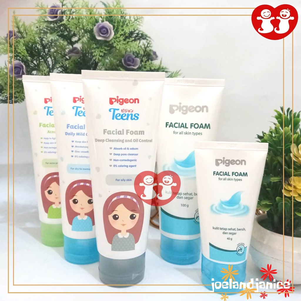 PIGEON Facial Foam for All Skin Types / FACIAL WASH / Face Cleanser / Sabun Wajah / Pigeon Teents Teen Foam