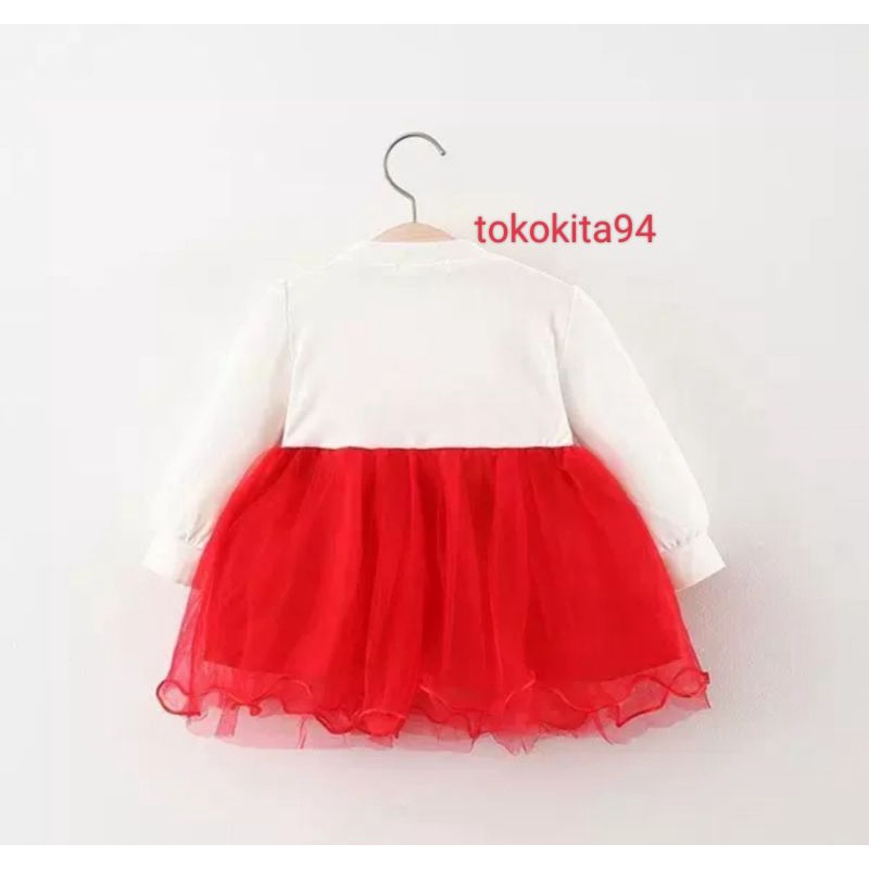 Dress Anak Import Satuan Motif  Pita Lucu - Gaun Baby Korea Cewek 1Pcs - Rok Anak Cewek Import Satu Pcs Lucu