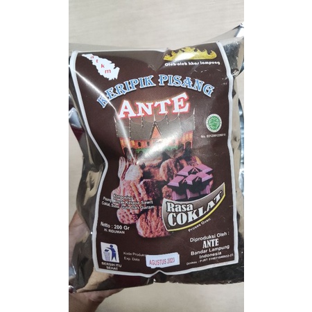 

Keripik Pisang Coklat ANTE