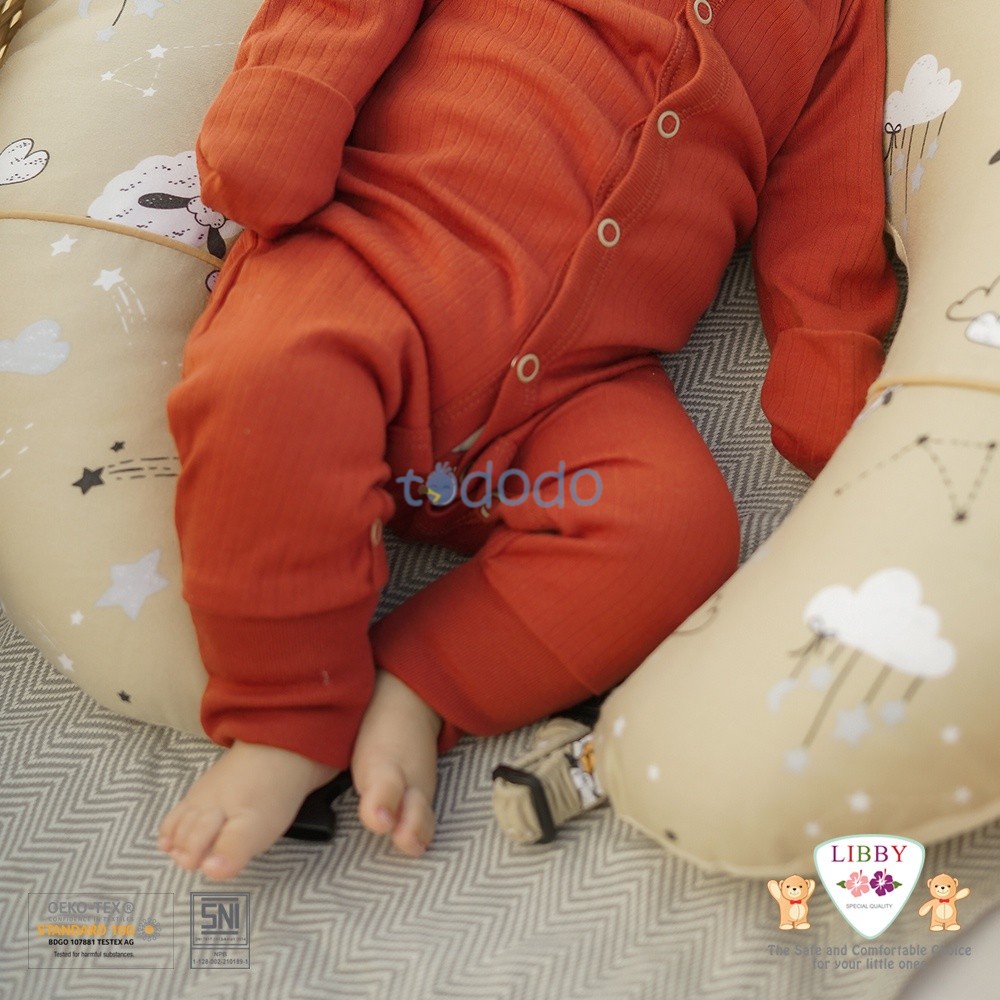 Baju Tidur Bayi Sleepsuit Jumper Piyama Anak LIBBY Sleepsuit Drop Needle 0-9 Bulan (1 Pcs / Pack)