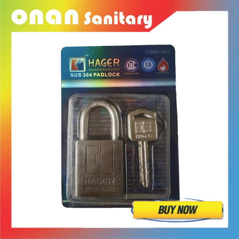 Gembok Hager Lock Stainless 40mm HG-9040 SUS304