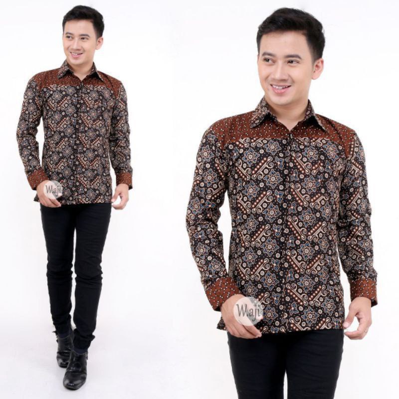 Batik Papaku Couple Baju Kemeja Hem Batik Couple Ayah dan Anak Laki laki Cowok Premium Terbaru Terlaris Lengan Panjang Pendek