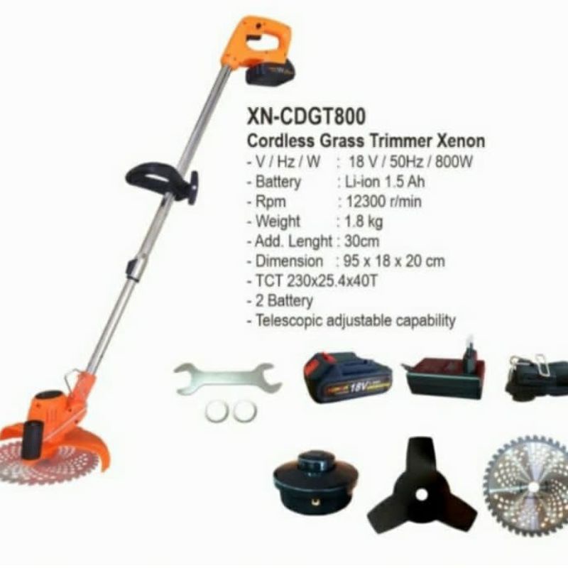 XENON CDGT800 Alat Potong Rumput Baterai Cordless CDGT 800 Termurah
