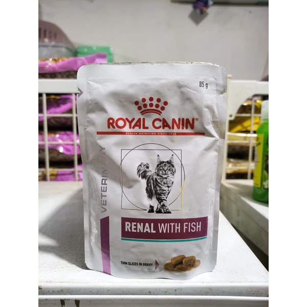 (1Box / 12PCS) Royal Canin Sachet Renal With Fish 85G / Makanan Kucing Pouch Renal Sachet