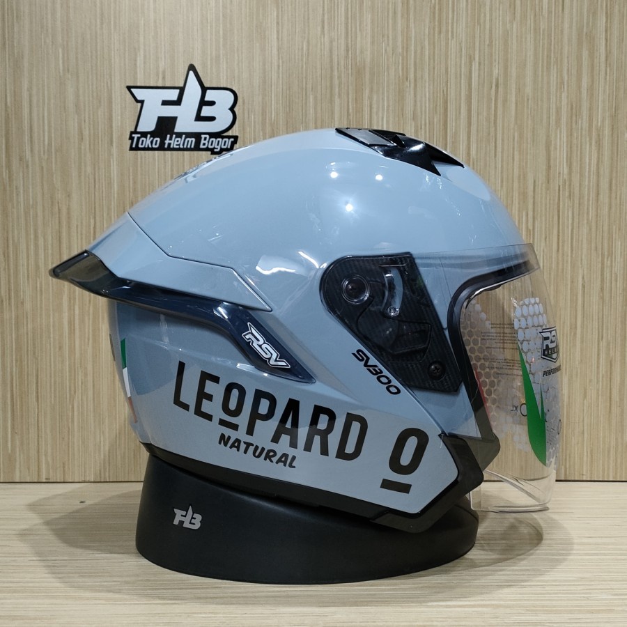 HELM RSV SV300 MODERN GREY PAKET GANTENG VISOR CLEAR SPOILER SMOKE STIKER LEOPARD BLACK | | HELM RSV