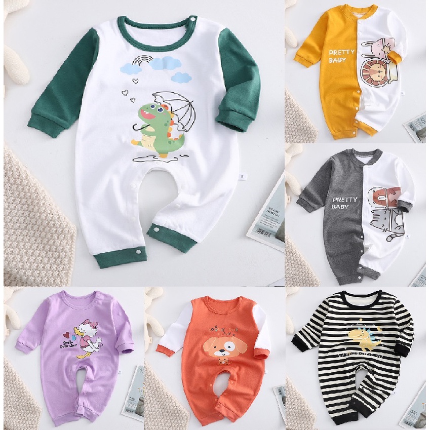 JUMPER PANJANG BAYI BAJU BAYI NEW BORN IMPORT MOTIF LUCU