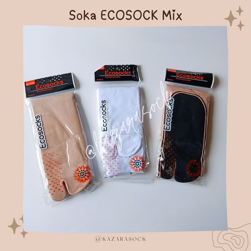 Kazarasock - Kaos Kaki Soka Ecosock Motif - Kaos Kaki Anak Soka