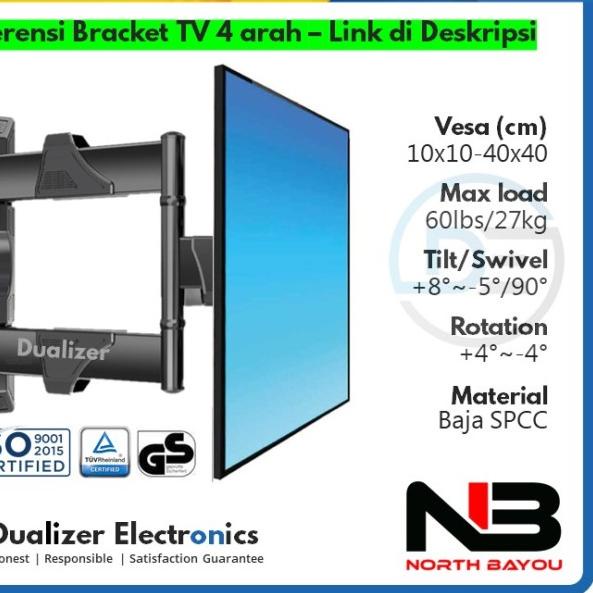 Braket Bracket TV LED 28 32 40 42 43 Inch LG Samsung Xiaomi Mi TV