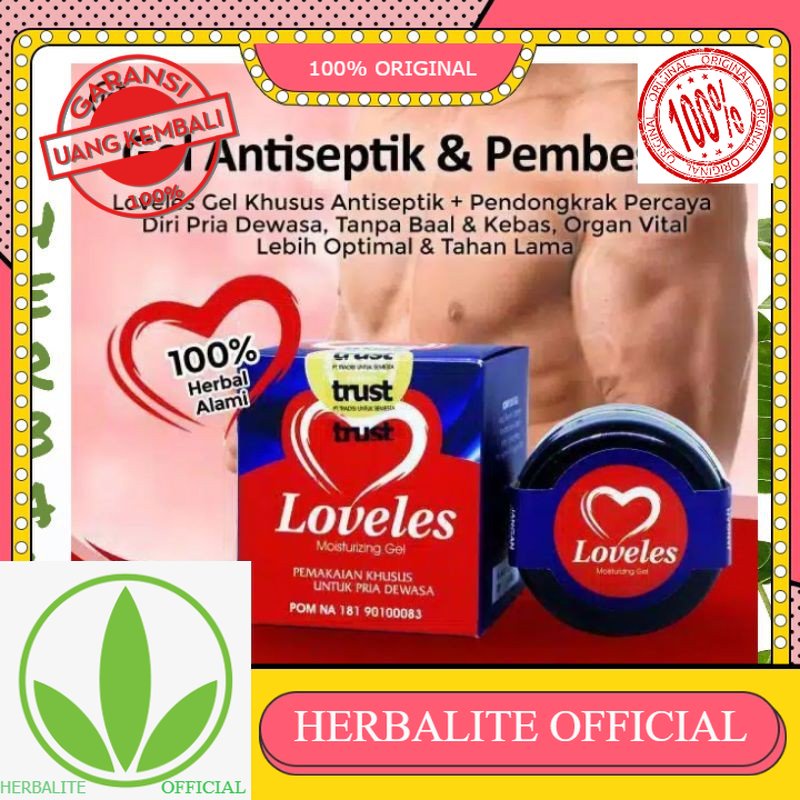 100% ORIGINAL loveles - gel pembesar mr. p - gel antiseptik - obat pembesar penis pria - LOVELES