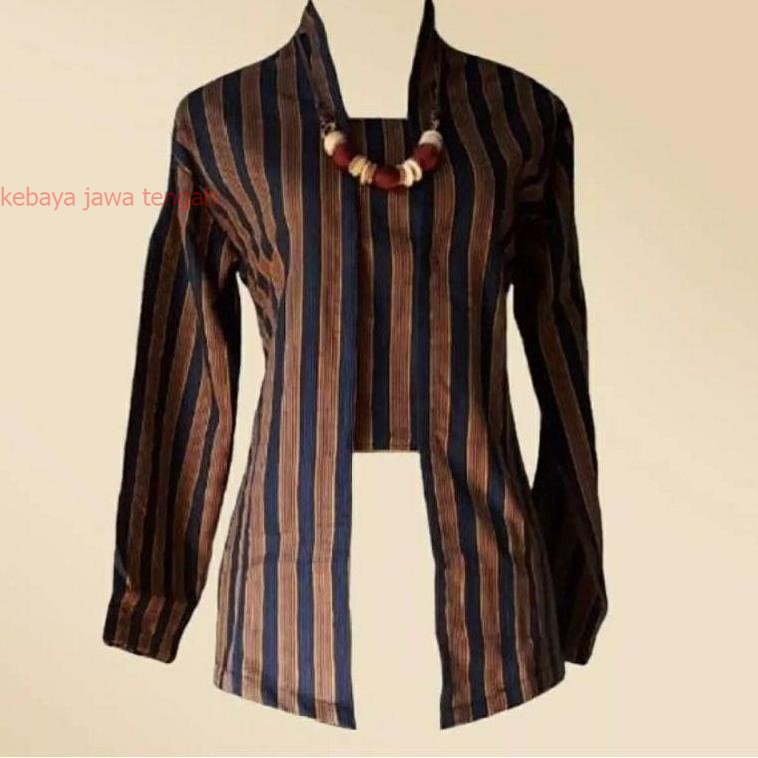 Kualitas Premium.. BAJU COUPLE SURJAN KEBAYA LURIK BIRU BAJU LURIK ADAT JAWA JOGJA SOLO KEBAYA LURIK