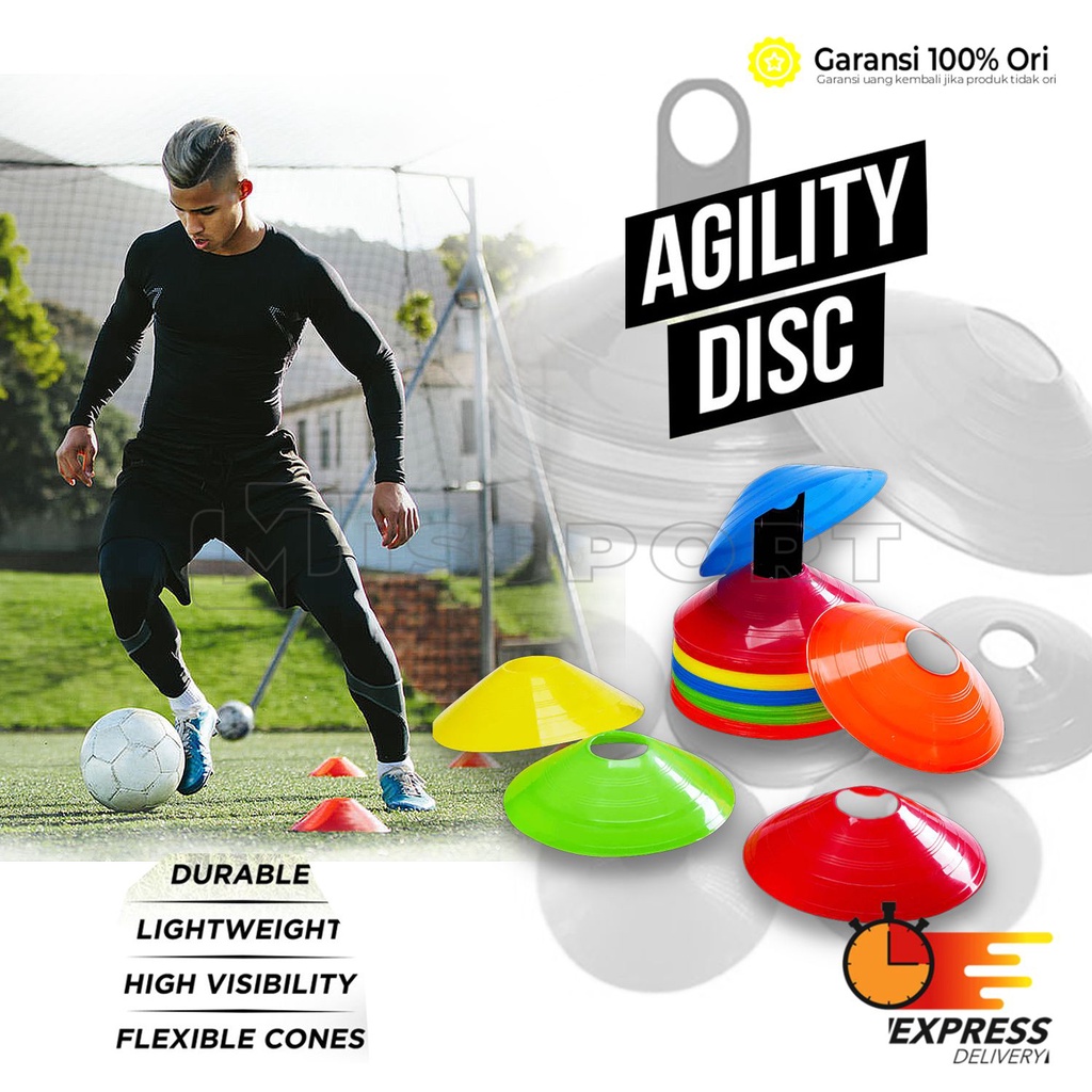 Cone Mangkok Speed Marker Set - Penanda jarak Sepak Bola Futsal - Mangkuk Alat Olahraga Latihan