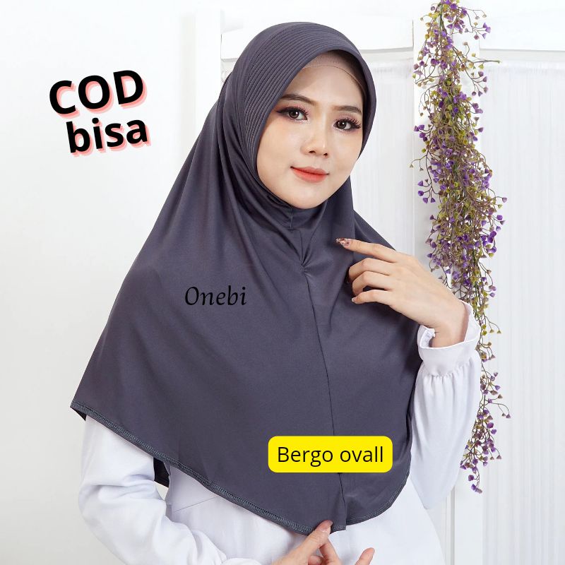 Bergo Daily Hijab Oval Hamidah Kerudung Slup Pet Spandek Zoya