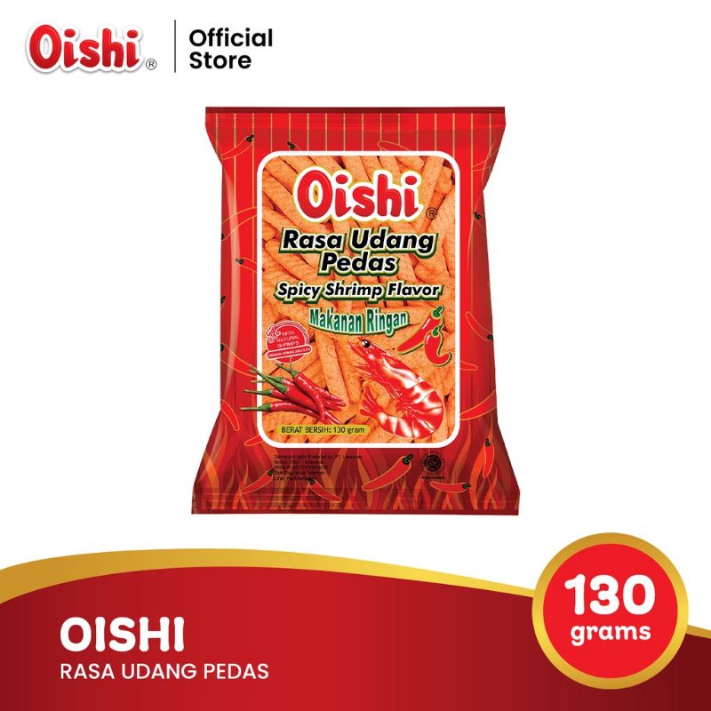 

Oishi rasa Udang Pedas kemasan Besar 120 gram