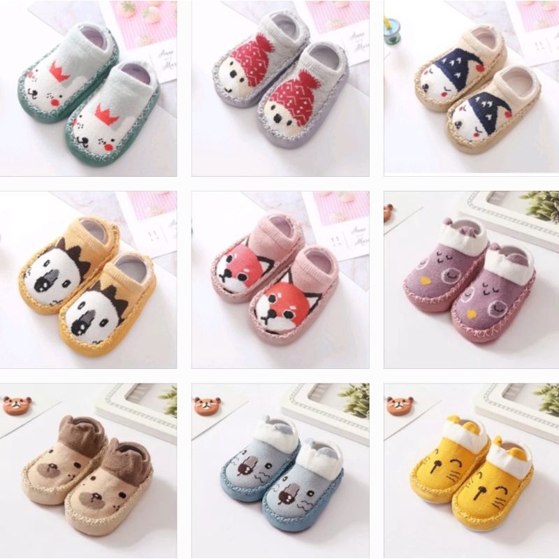 Kaos kaki sepatu anak bayi anti slip baby prewalker anti slip