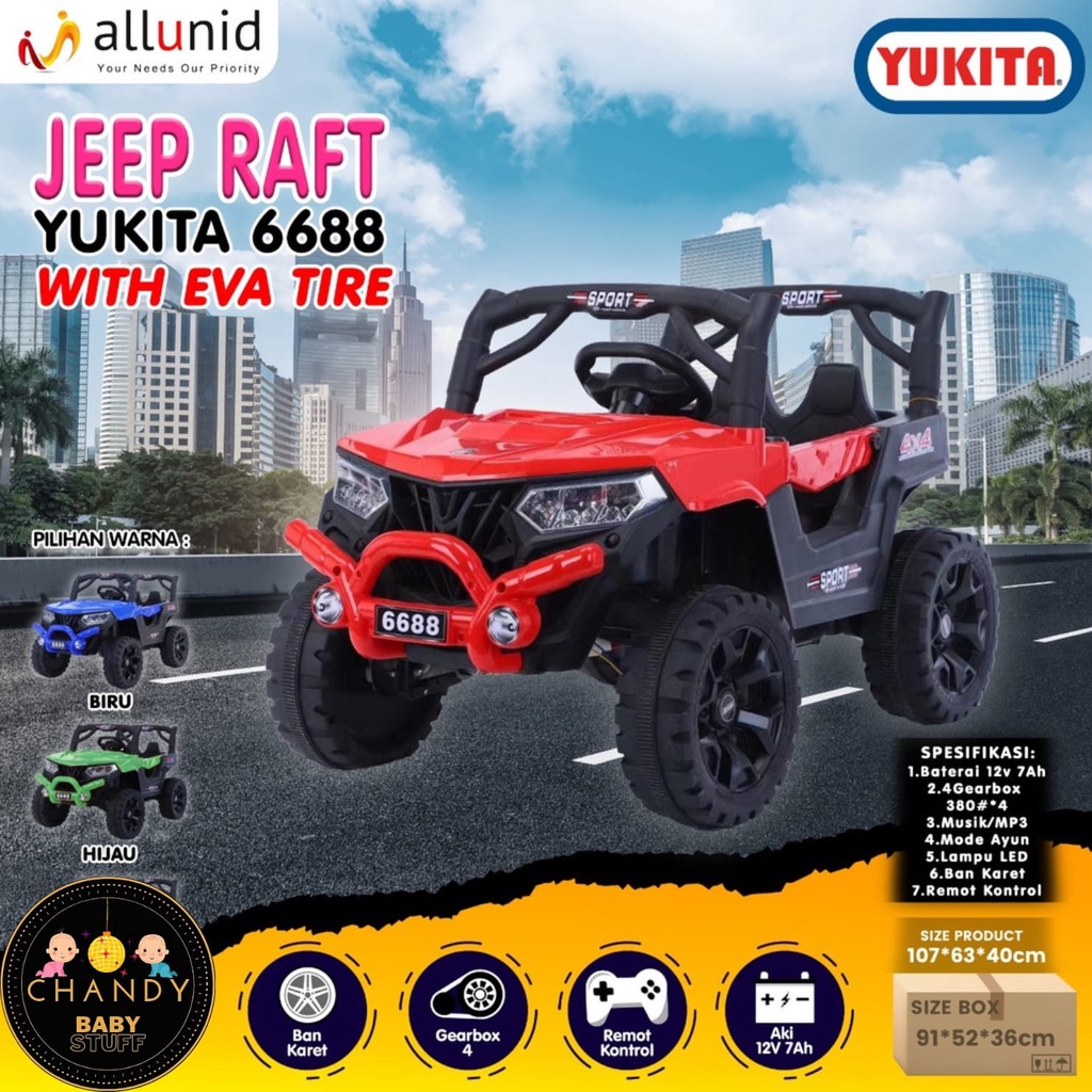 MAINAN ANAN MOBIL AK JEEP UTV-MX YUKITA 6699 DILENGKAPI DENGAN REMOTE CONTROL DAN BISA AYUN