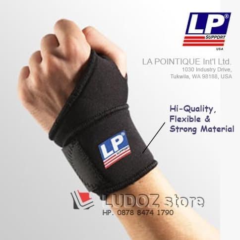 WRIST WRAP , BLACK ( deker pembalut pergelangan tangan ) LP-726 , USA