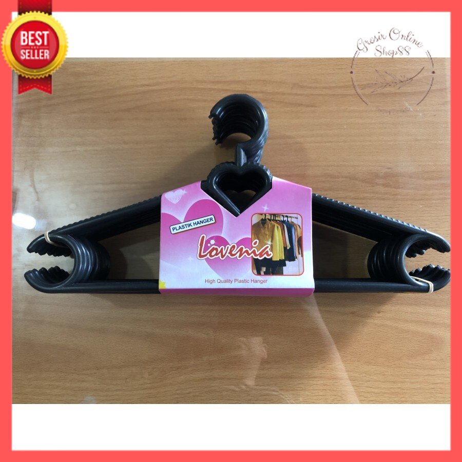 GOS  - A215 - Gantungan Baju Hanger Love / Gantungan Pakaian Plastik Love Besar (12 Pcs)