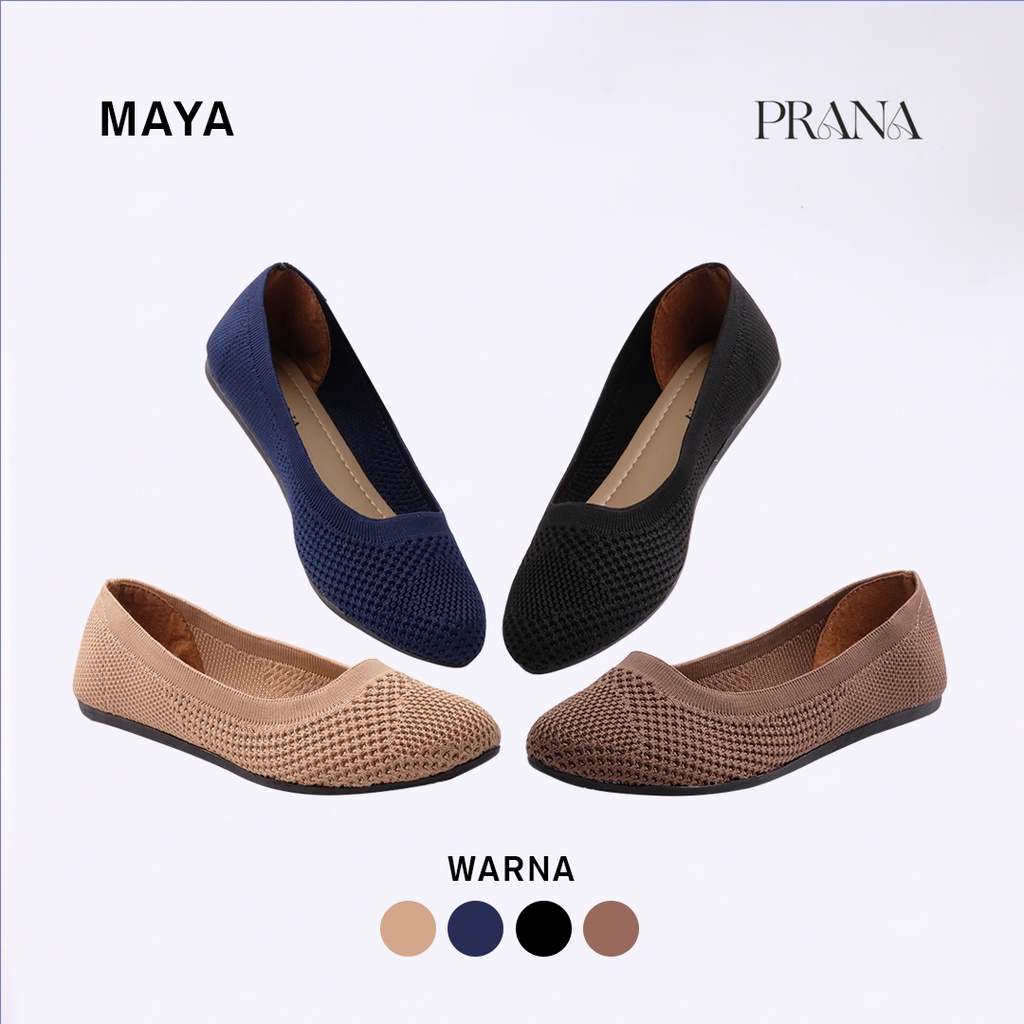 Jual Flatshoes Wanita Rajut Slip On Terbaru Kekinian Korea Maya By