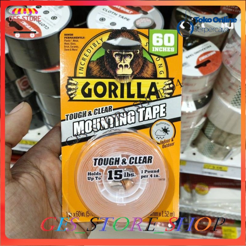 

Gorilla Double tape Touch & Clear 25,4 mm x 1,52 Meter
