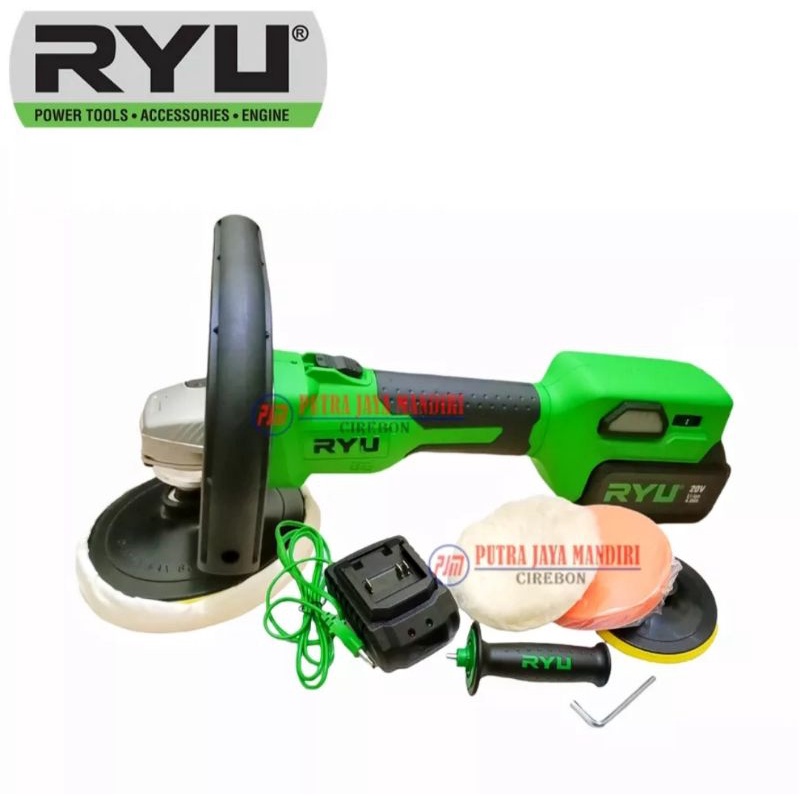 Ryu RCPO 150 Polisher Cordless 5 Inch  Alat Poles Mobil 5 Inch Mesin Poles Mobil Baterai 150 mm