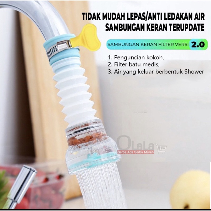 SAMBUNGAN KRAN AIR | Saringan Kran Air | Sambungan Keran Kran Air FLEXIBLE Filter Air Anti Splash