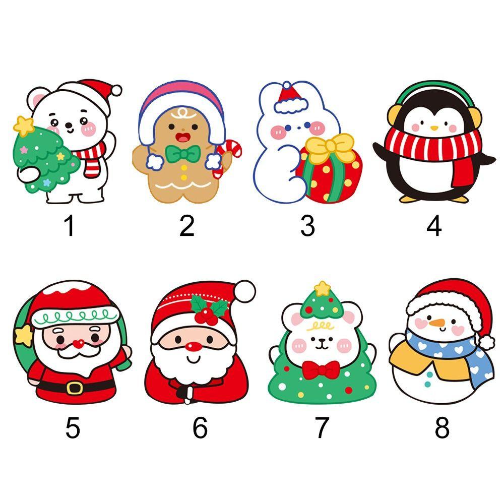 Solighter 5PCS Merry Christmas Holiday Dekorasi Kartun Lucu Lawan Jenis Kartu Berkat