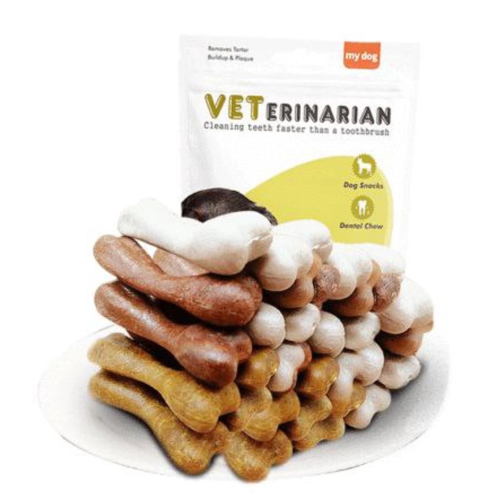 Tulang Snack Anjing Knotted Bone Dan Pressed Bone Per Pcs FEFARM