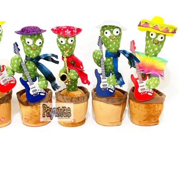 BONEKA KAKTUS GOYANG MENARI LED /BONEKA KAKTUS BICARA /DANCING CACTUS - Boneka Kaktus