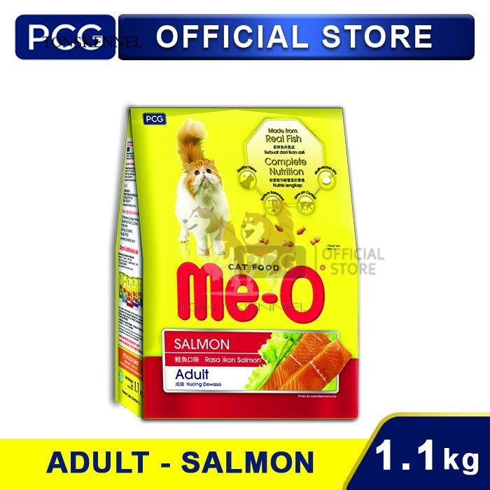 Me-O Dry Cat Food Salmon Flavor 1.1 kg MEO Makanan Kucing Ras Anakan Anak Kering Pelet Dry