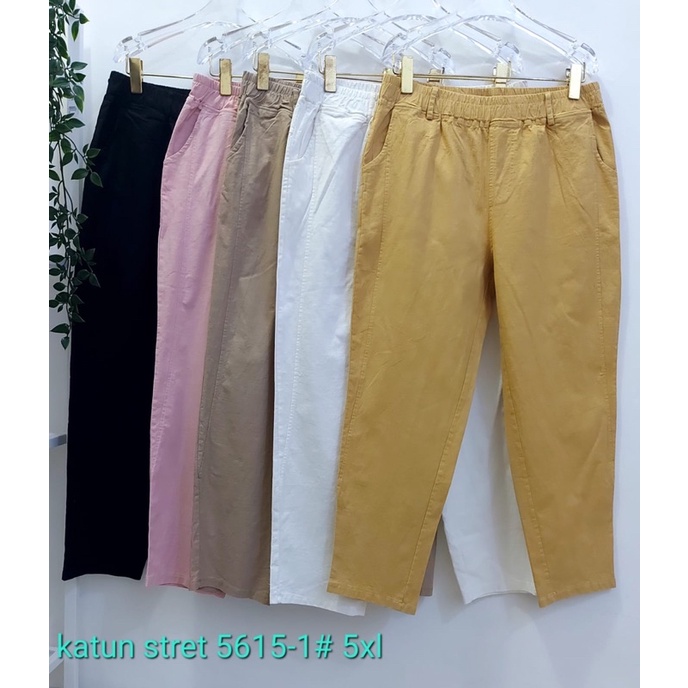 celana jogger wanita katun bangkok stretch import size 3XL,5XL &amp; 7XL