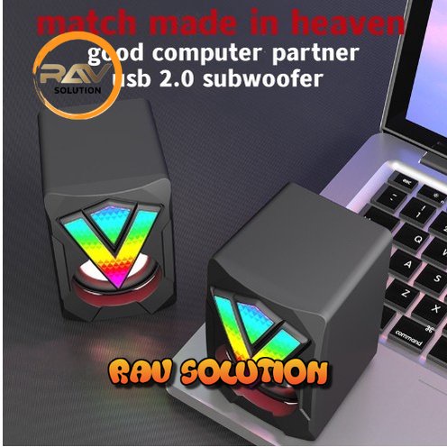 speaker  komputer pc laptop super basskable usb 2.0  RGB surround Hotmai HT-331/speaker super bass komputer pc RGB usb surround 2.0 RGB/  - RAV SOLUTION