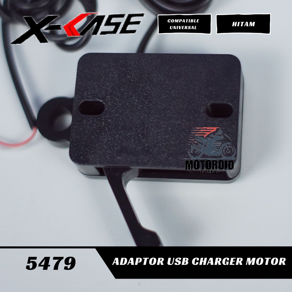 ADAPTOR USB CHARGER HP DI MOTOR ADAPTOR DAYA ISI ULANG MOTOR MOBIL UNIVERSAL