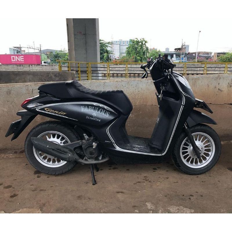 Kulit Jok Caferacer #Vario#Beat#Scoopy#mio#Fino Dll/Cove Kulit Jok Honda Scoopy Fino Vario Beat Cust