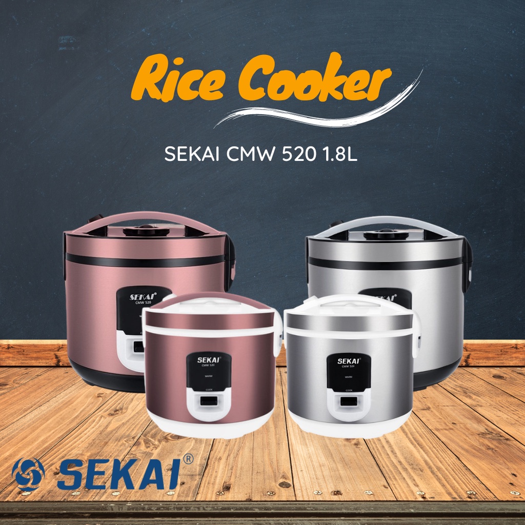 Sekai Rice Cooker 1,8 Liter Penanak Nasi Magic Com Penghangat Nasi 3in1 CMW 520