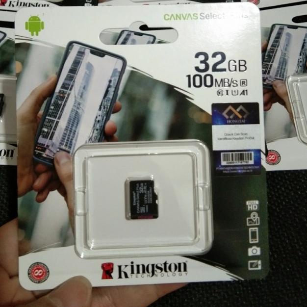 MEMORY MICRO SD KINGSTON ORIGINAL 128/64/32GB CANVAS SELECT PLUS 32 GB - 32 gb